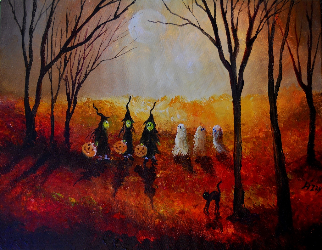 Three-Witches-Three-Ghosts-and-a-Black-Cat-11x14.jpg