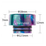 VT998-Colorful 18mm bore delrin 810 drip tip replacement Size.jpg