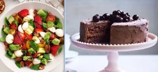 Spa dinner fruit salad n cake.JPG Spa dinner fruit salad n cake.JPG