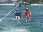 Parasailing, Peter and I about to be dipped.jpg