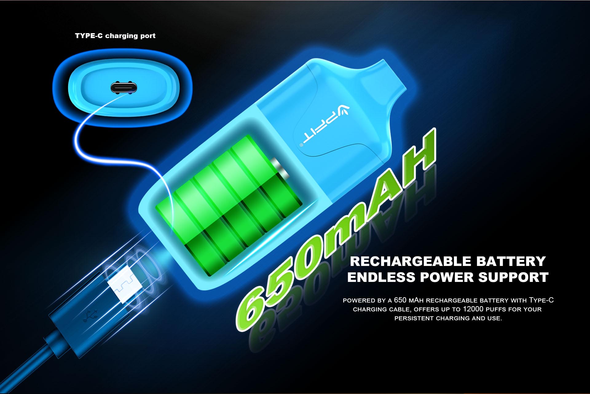 VPFIT Flexbar Cute Super Vape Mod with 650 rechargeable battery