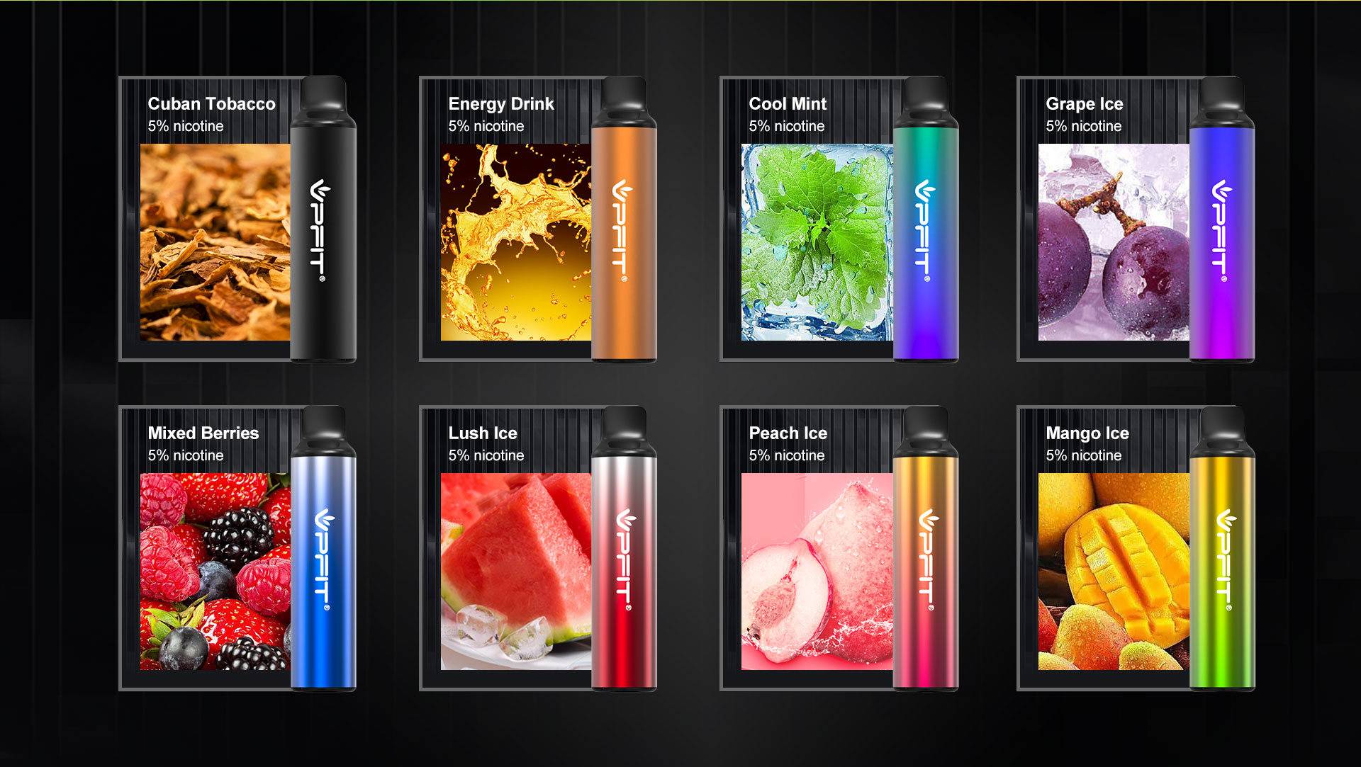 Fitt Prefilled disposable pod vape body color and vape flavor option