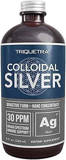 Sponsored Ad - Bioactive Colloidal Silver - 8 oz, Glass Bottle, Vegan, Safe Doses with Highest Effectiveness - Nano Ions, ...