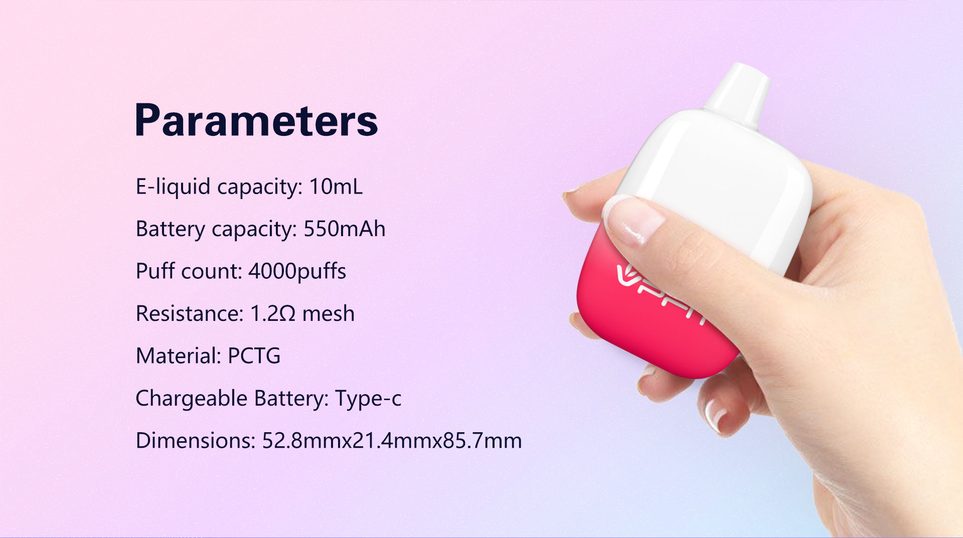 VPFIT Mono 4000 Puffs Wholesale Disposable Vape main parameters
