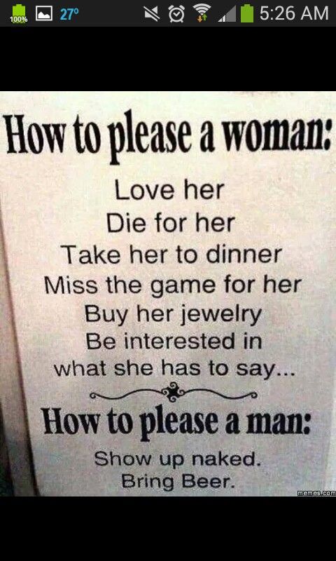 This may contain: a sign that says how to please a woman