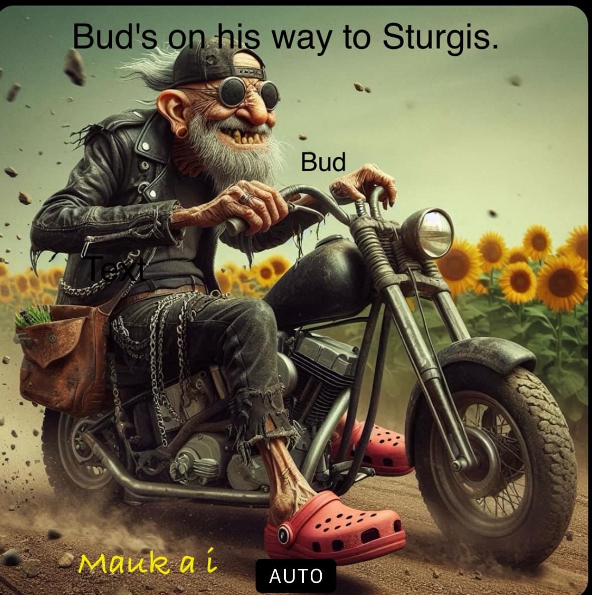May be an image of 1 person, motorcycle and text