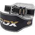 RDX Weight Lifting Belt Gym Exercise Workout, 6 inch Leather Padded Lumbar Back Support Men Women, 10 Adjustable Holes, Power