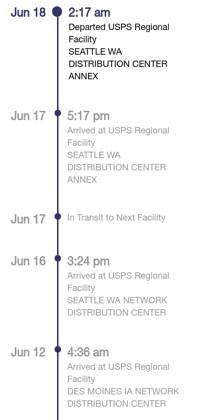 My Package Went Through Two Regional Facilities Usps Complaints