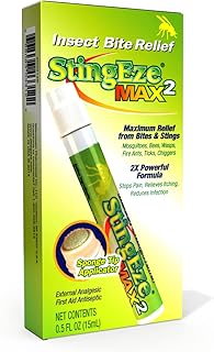 StingEze MAX Bug Bite Relief, Maximum Itch Relief from Bug Bites and Stings, Stops Pain, Relieves Itching, Reduces Infecti...
