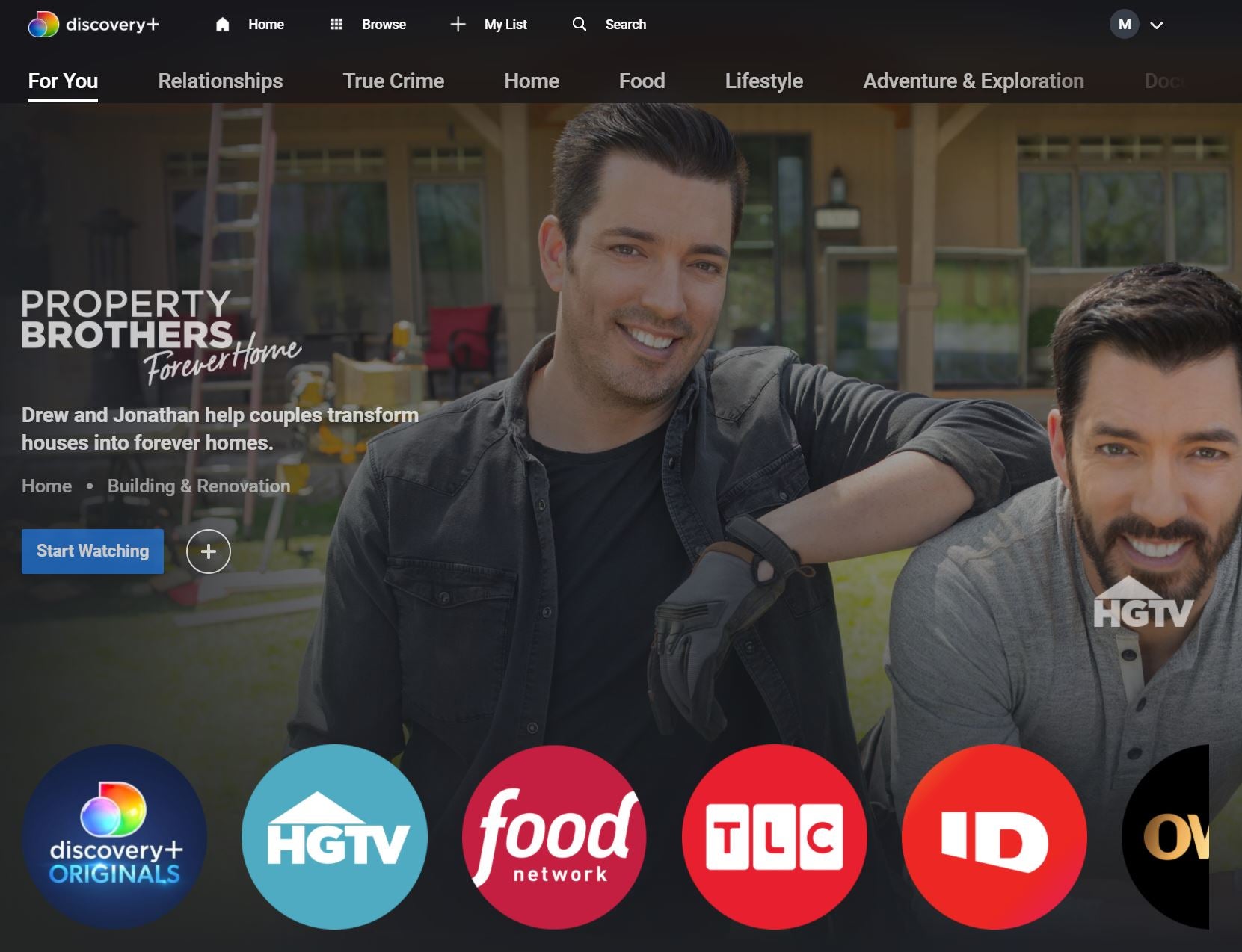 DiscoveryPlus_UserInterface