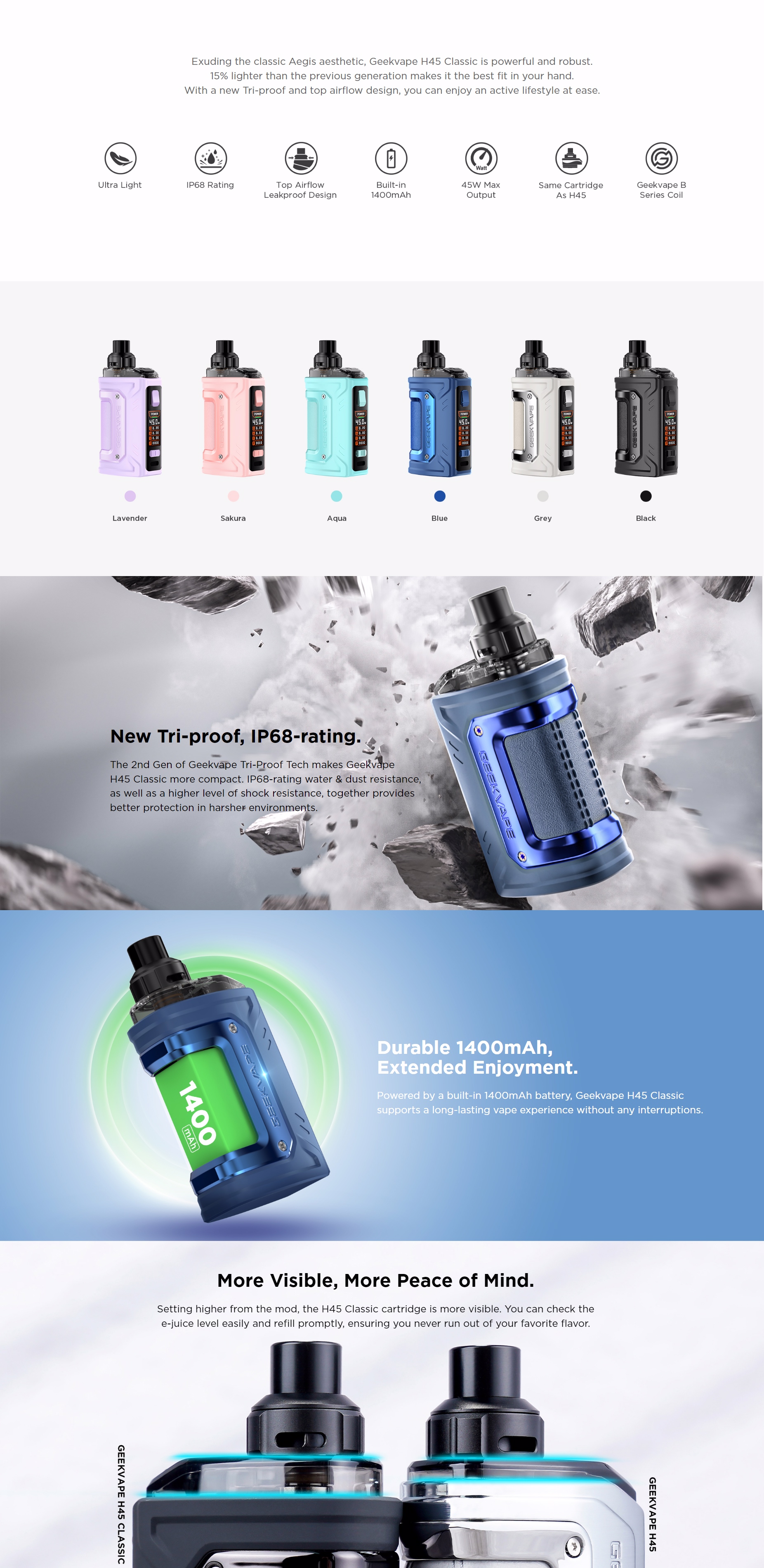 GeekVape H45 Classic Hero 3 Review By Ben28 Vaping