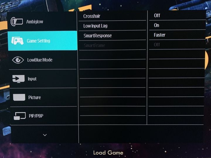 Philips Momentum 558M1RY menu