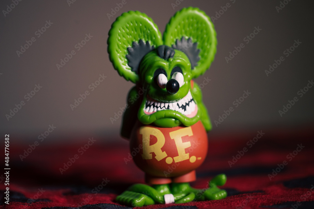 February 1, 2022 - Everett, Washington, USA: General view of Rat Fink, retro Funko Pop! toy. 